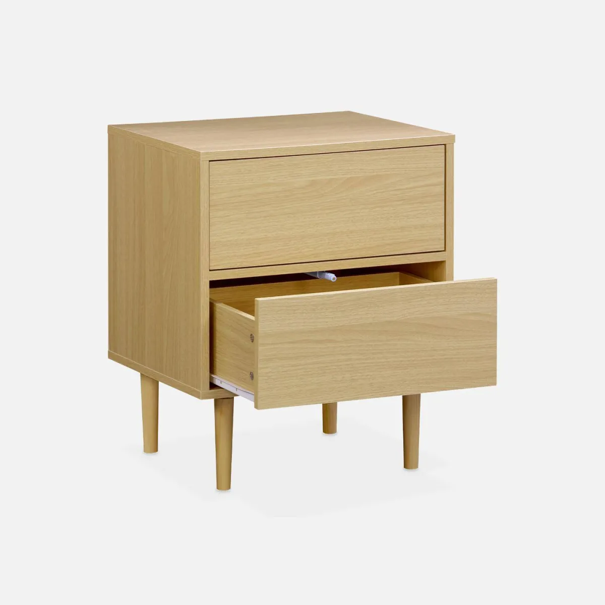 sweeek Set 2 comodini effetto legno naturale