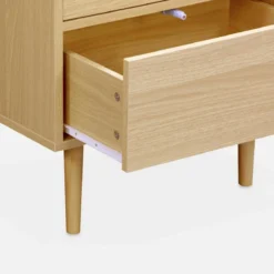 sweeek Set 2 comodini effetto legno naturale