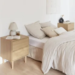 sweeek Set 2 comodini effetto legno naturale