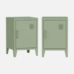sweeek Set 2 comodini industriali, 1 anta