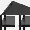 sweeek Set 2 comodini in metallo nero con ripiano