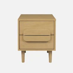 Set 2 comodini vintage effetto legno 2 cassetti