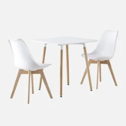 sweeek Set da pranzo composto da tavolo quadrato e 2 sedie, 70cm