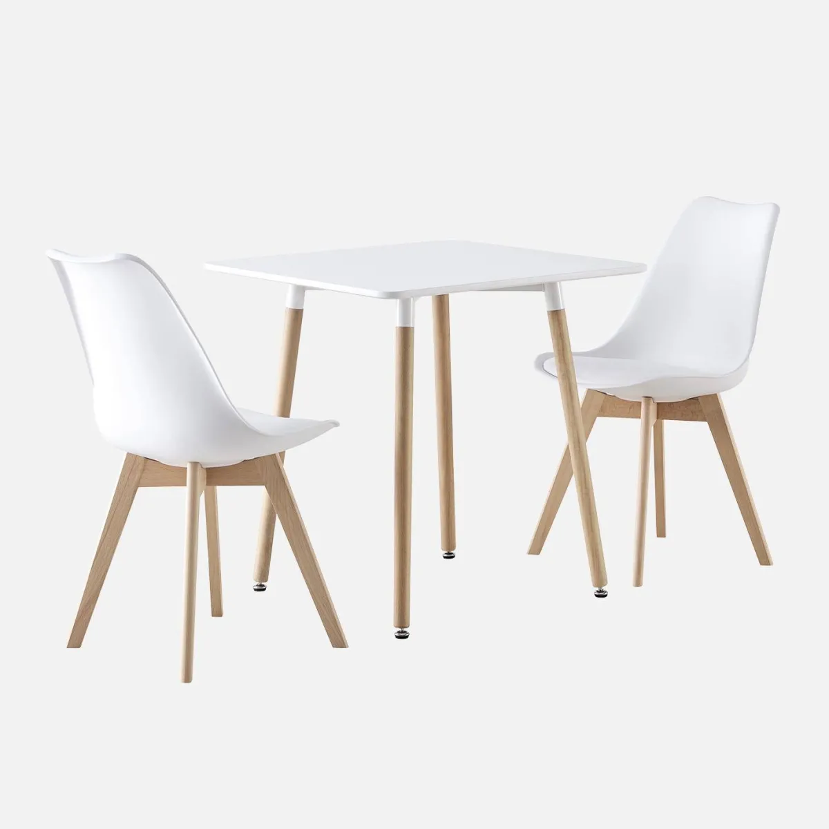 sweeek Set da pranzo composto da tavolo quadrato e 2 sedie, 70cm