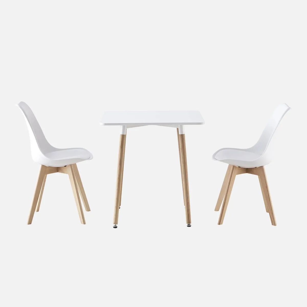 sweeek Set da pranzo composto da tavolo quadrato e 2 sedie, 70cm