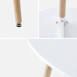 sweeek Set da pranzo tondo e 2 sedie, 80cm
