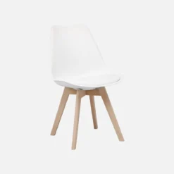 sweeek Set da pranzo tondo e 2 sedie, 80cm
