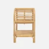 sweeek Set di 2 comodini in rattan naturale curvato, 1 vano