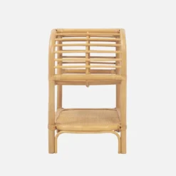 sweeek Set di 2 comodini in rattan naturale curvato, 1 vano
