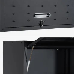 sweeek Set di 2 mobili contenitori alti per garage