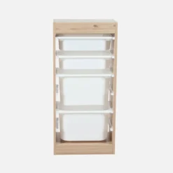 sweeek Set di 2 mobili per bambini con 4 contenitori