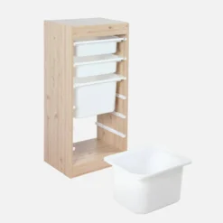 sweeek Set di 2 mobili per bambini con 4 contenitori