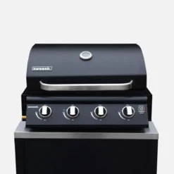 Set di 7 moduli da cucina con barbecue + copertura