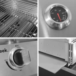 sweeek Set di 7 moduli da cucina con barbecue + copertura