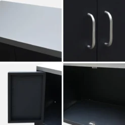 sweeek Set di 7 moduli da cucina con barbecue + copertura
