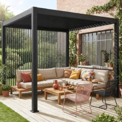 sweeek Set di 3 persiane verticali 1m pergola bioclimatica