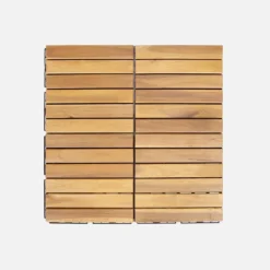 sweeek Set di piastrelle per decking in legno, 30x30cm