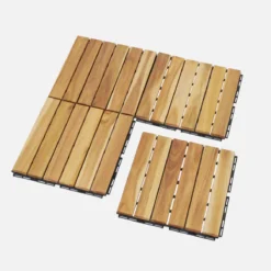 sweeek Set di piastrelle per decking in legno, 30x30cm