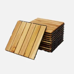 sweeek Set di piastrelle per decking in legno, 30x30cm