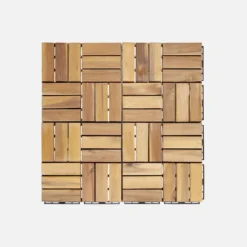 Set di piastrelle per patio in legno, 30x30cm