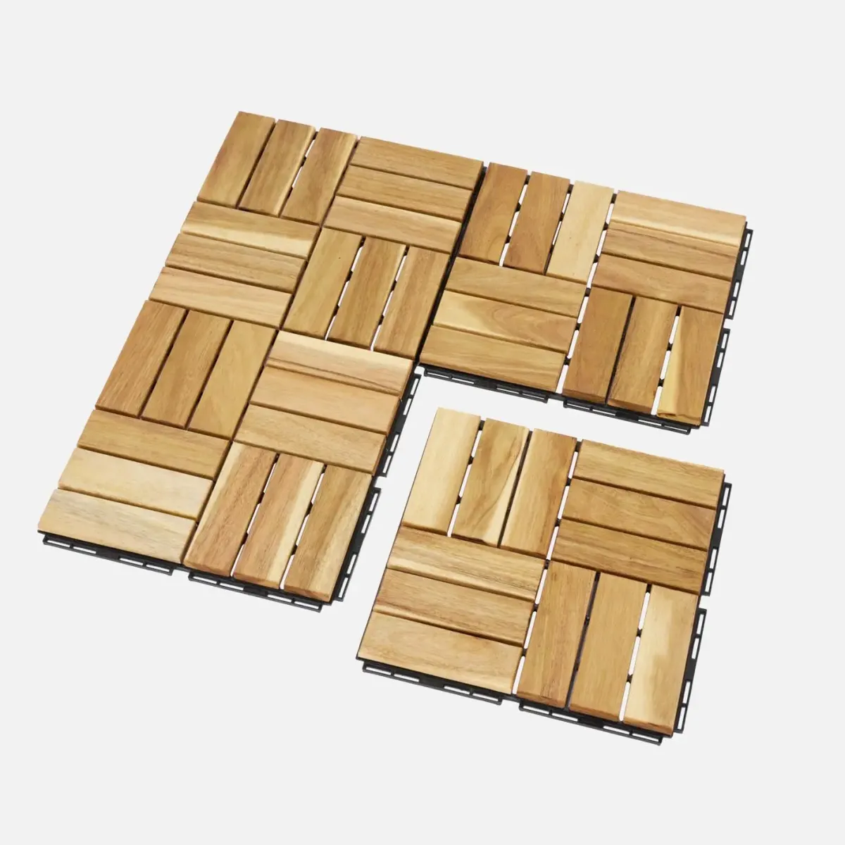 sweeek Set di piastrelle per patio in legno, 30x30cm