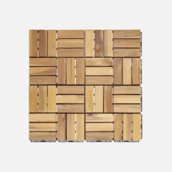 sweeek Set di piastrelle per patio in legno, 30x30cm