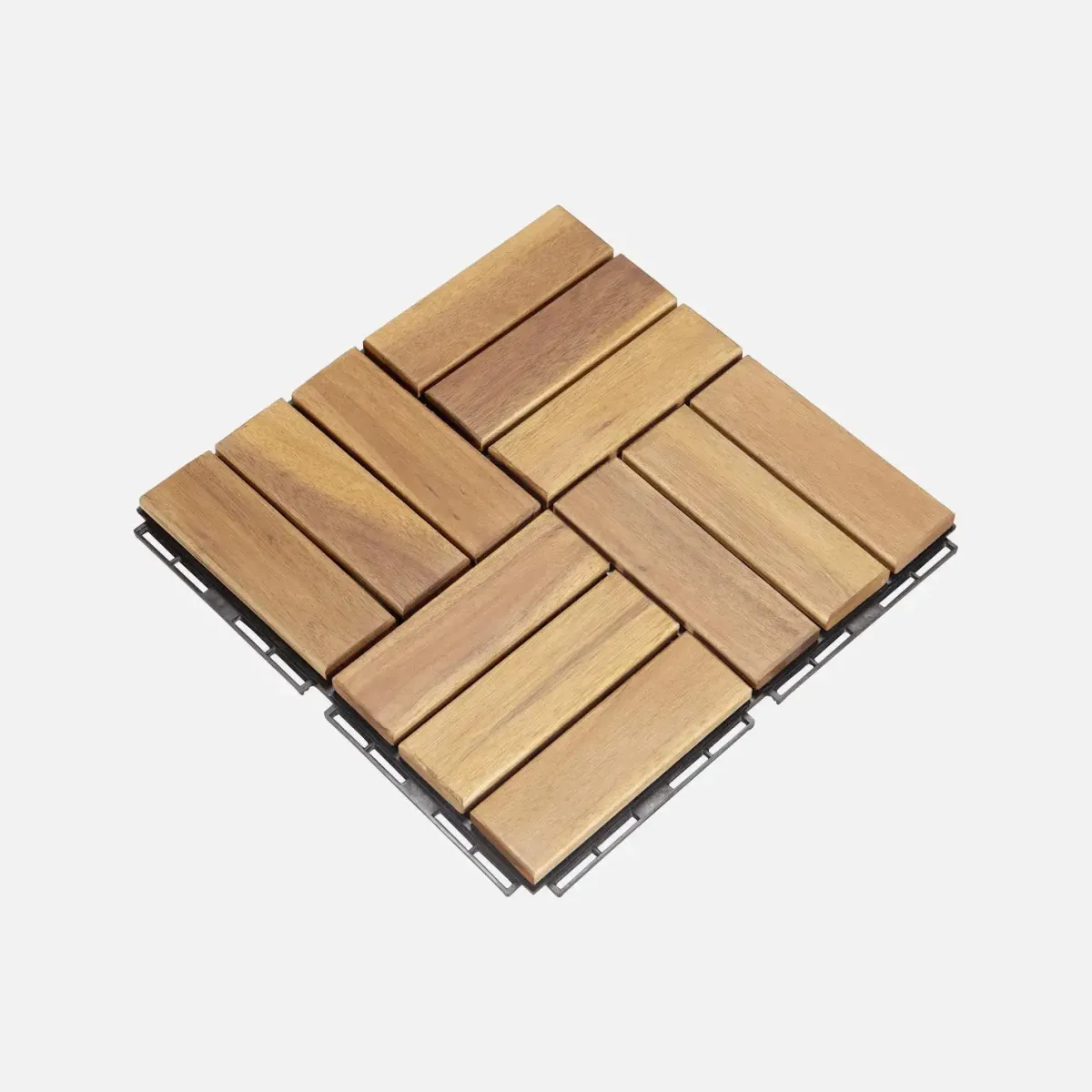 sweeek Set di piastrelle per patio in legno, 30x30cm