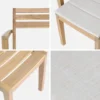 sweeek Set di 4 poltrone da giardino in legno di acacia con cuscino