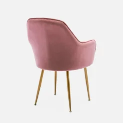 sweeek Set di 4 poltrone in velluto con gambe in metallo
