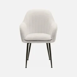 sweeek Set di 4 poltrone riccia con gambe in metallo