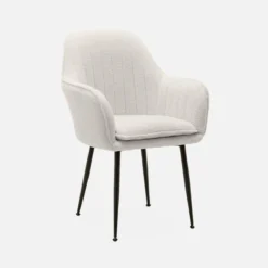 sweeek Set di 4 poltrone riccia con gambe in metallo