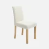 sweeek Set di 4 sedie a coste con gambe in legno