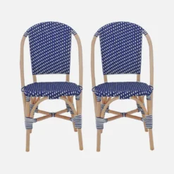 Set di 2 sedie bistrot in rattan e polyrattan