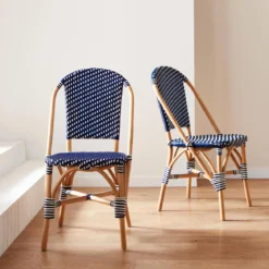 Set di 2 sedie bistrot in rattan e polyrattan
