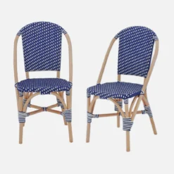 Set di 2 sedie bistrot in rattan e polyrattan