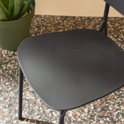 sweeek Set di 2 sedie da giardino impilabili in acciaio e plastica