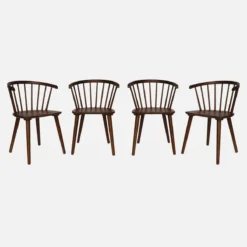 sweeek Set di 4 sedie in legno