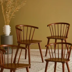 sweeek Set di 4 sedie in legno