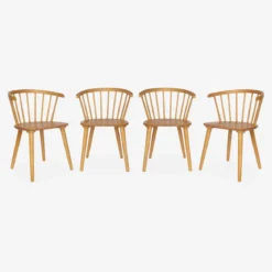 Set di 4 sedie in legno