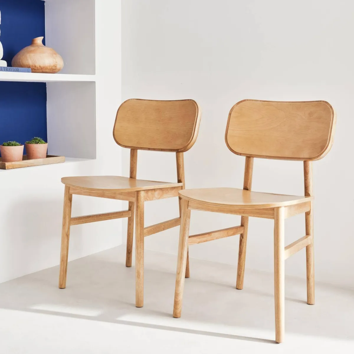 sweeek Set di 2 sedie in legno di hevea