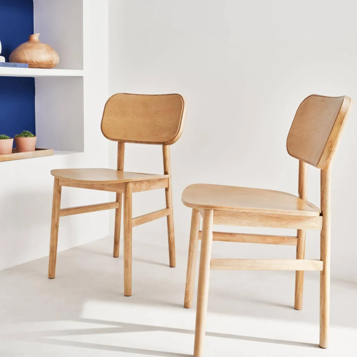 sweeek Set di 2 sedie in legno di hevea