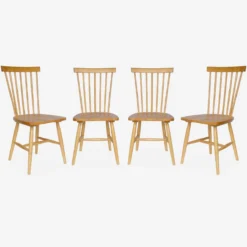 sweeek Set di 4 sedie in legno di hevea