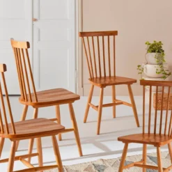 sweeek Set di 4 sedie in legno di hevea