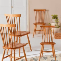 sweeek Set di 4 sedie in legno di hevea