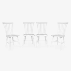 Set di 4 sedie in legno di hevea