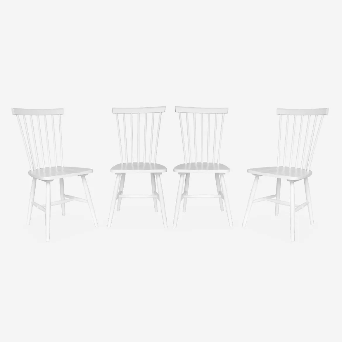 Set di 4 sedie in legno di hevea
