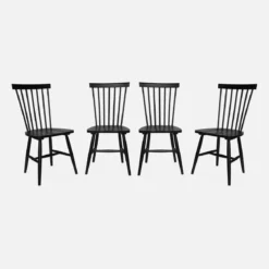 Set di 4 sedie in legno di hevea