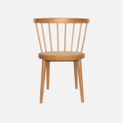 Set di 4 sedie in legno e paglia