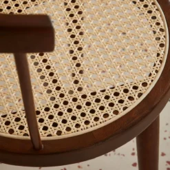 sweeek Set di 2 sedie in legno e rattan intrecciato, stile vimini