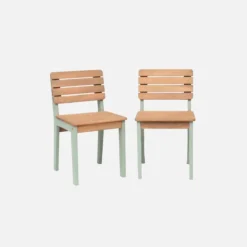 sweeek Set di 2 sedie in legno per bambini, da interno/esterno